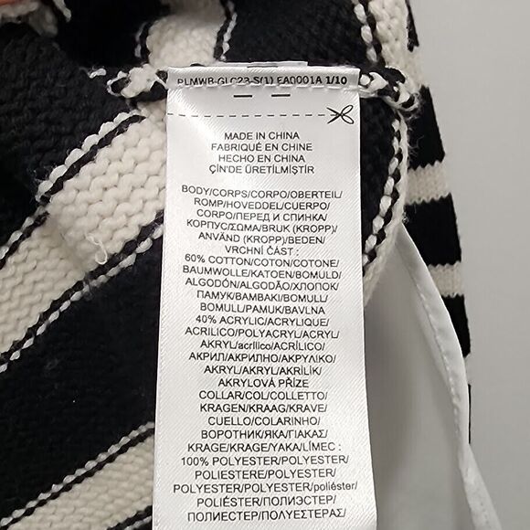Lauren Ralph Lauren Women Black Striped Layered Cotton-Blend Sweater Size XL - Picture 10 of 14